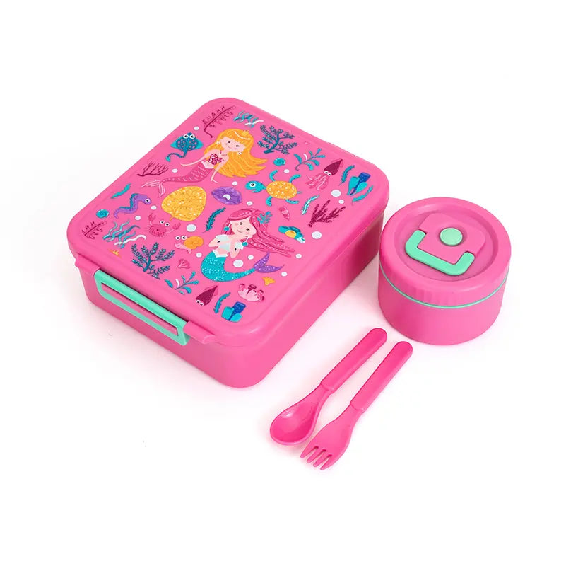 🍱Set de fiambrera tipo bento hermética de grado alimenticio para niños, con tazón para sopa y 4 compartimentos, ideal para estudiantes.