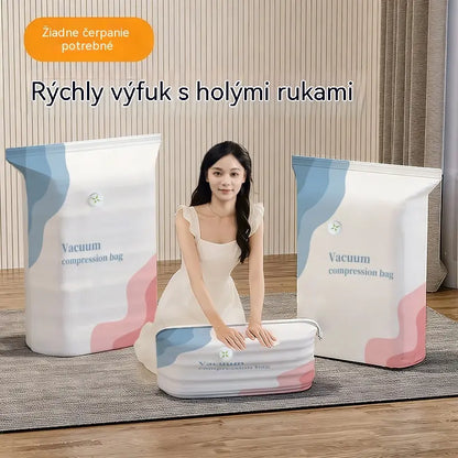 🧳 5 položek za pouhých 640 Kč 💨 Velké stlačitelné vakuové úložné sáčky: Není třeba žádné vzduchové čerpadlo, nepropustné, ideální pro úsporu místa v kufru a doma ✈️