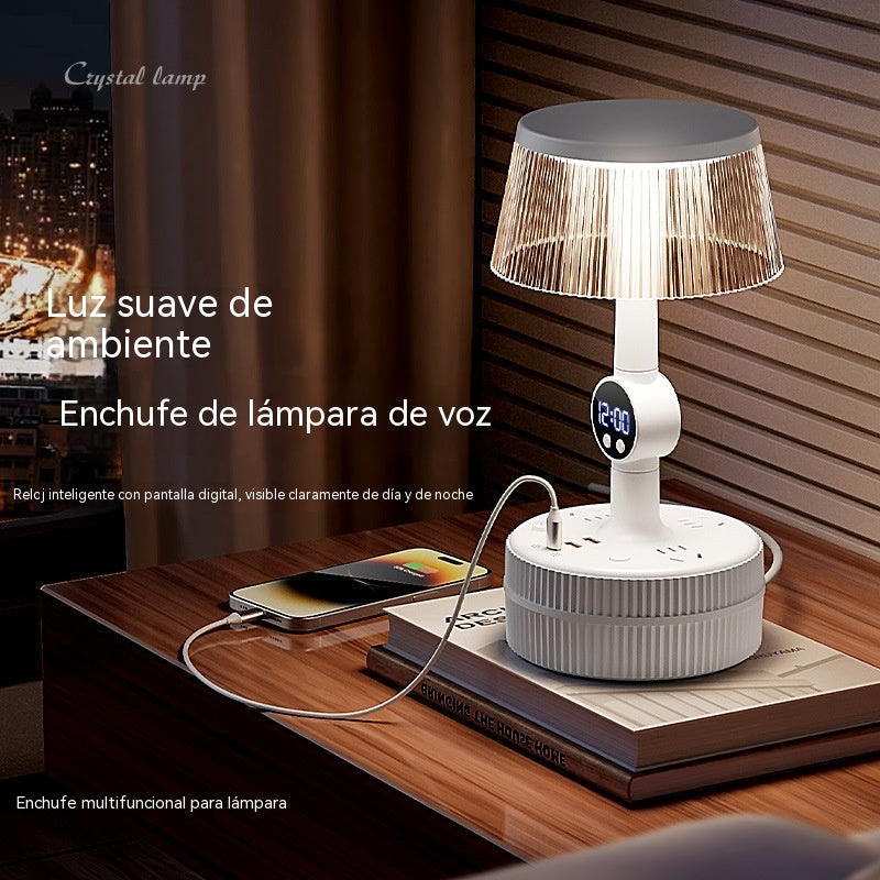 👍👍Portalámparas de mesa. Con control por voz y mando a distancia para luces nocturnas de dormitorio.