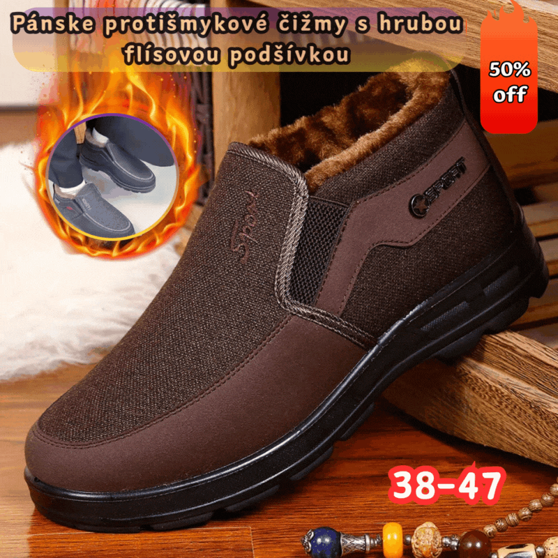 🦶【38-47】Nové pánske zimné čižmy Thickened Plus Fleece protišmykové čižmy z mäkkej bavlny