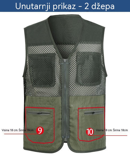 🔥Ležeran funkcionalni prsluk s više džepova【XL-4XL】