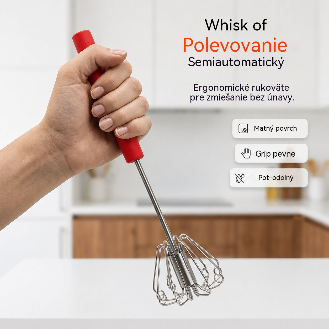 🥳Kúpte 1, získajte 1 zadarmo🥳(2 kusy) 21 eur za kus💞💪 50% zľava! Poloautomatická manuálna metlička na vajcia: stlačte a roztočte – nie je potrebná elektrina.
