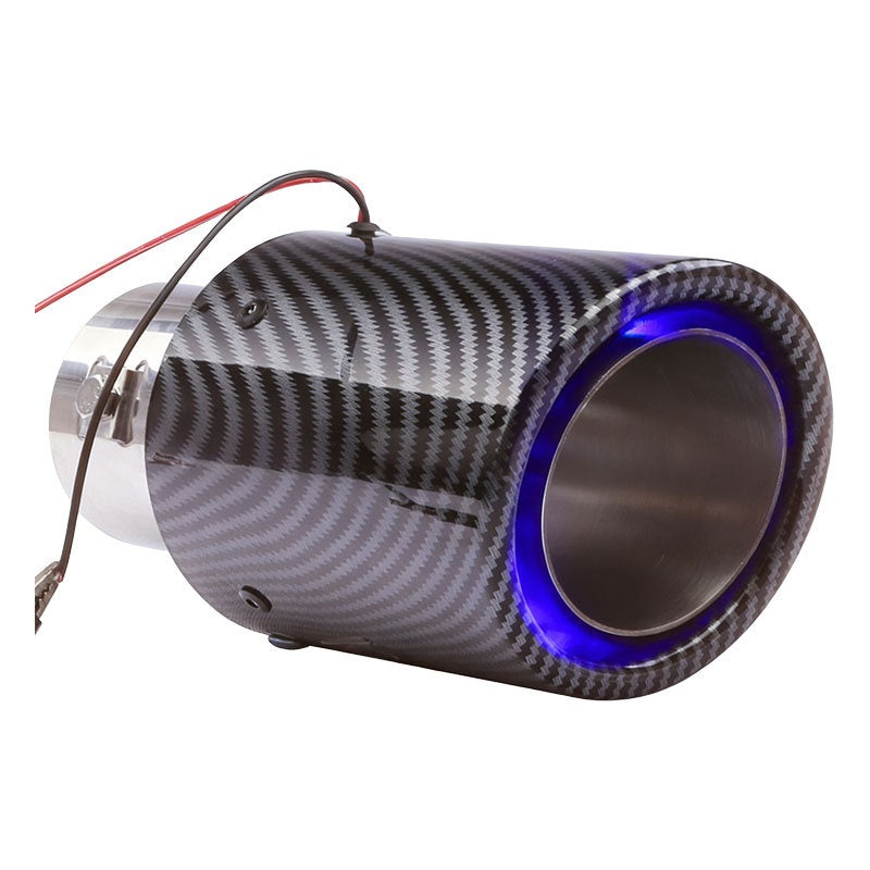 🚗🚗Tubo de escape con LED de fibra de carbono.