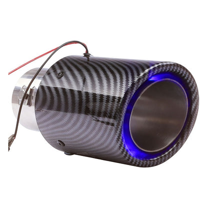🚗🚗Tubo de escape con LED de fibra de carbono.