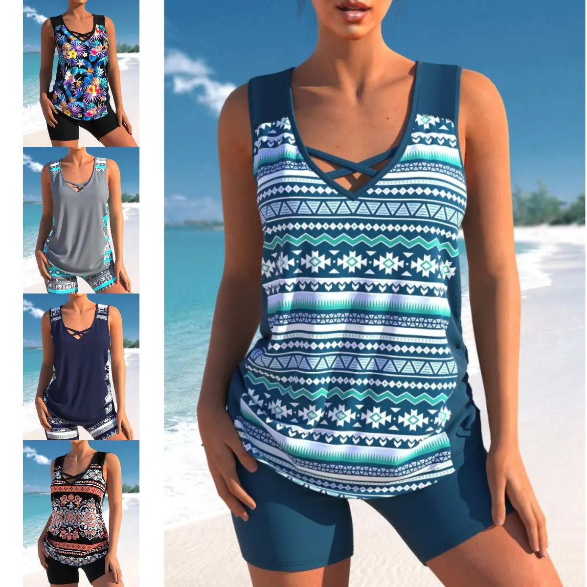 【30% DE DESCUENTO】👙 Traje de baño deportivo de dos piezas para mujer 【Tallas S-5XL】