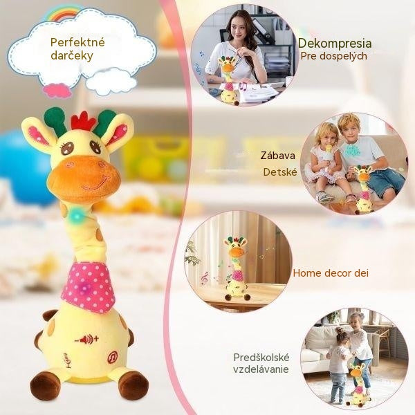 🦒👼Interaktívna plyšová žirafa, 🎵roztomilý malý spoločník, ktorý si s vami bude spievať.