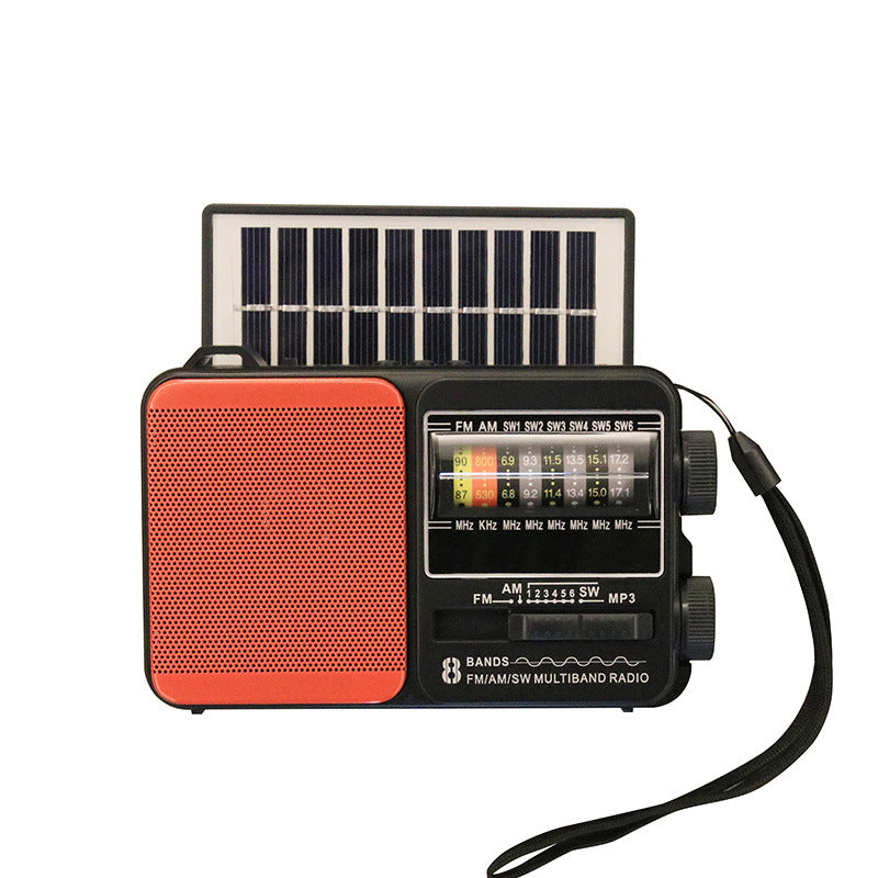 💥🏕️Multifunkční přenosné rádio s nouzovou svítilnou, AM rádiem, pevným diskem Bluetooth a vícezónovým audio.