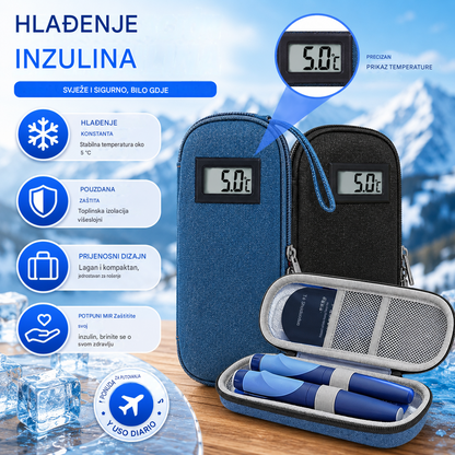 ❄️✈️Prijenosni hladnjak za inzulin s indikatorom temperature