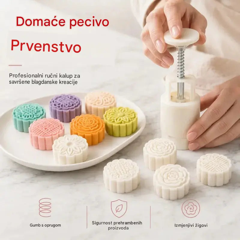 【1 kalup s 4 cvijeta】✨😍Set ručno prešanih kalupa za tijesto, kreativni kalupi za pečenje