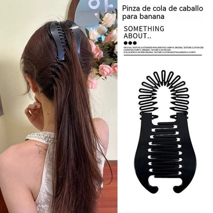 [¡Compra 2 y llévate 2 gratis!] 4 piezas por solo 20 euros 🌸🌸 Pinzas para el cabello flexibles con forma de plátano que se pueden sujetar fácilmente