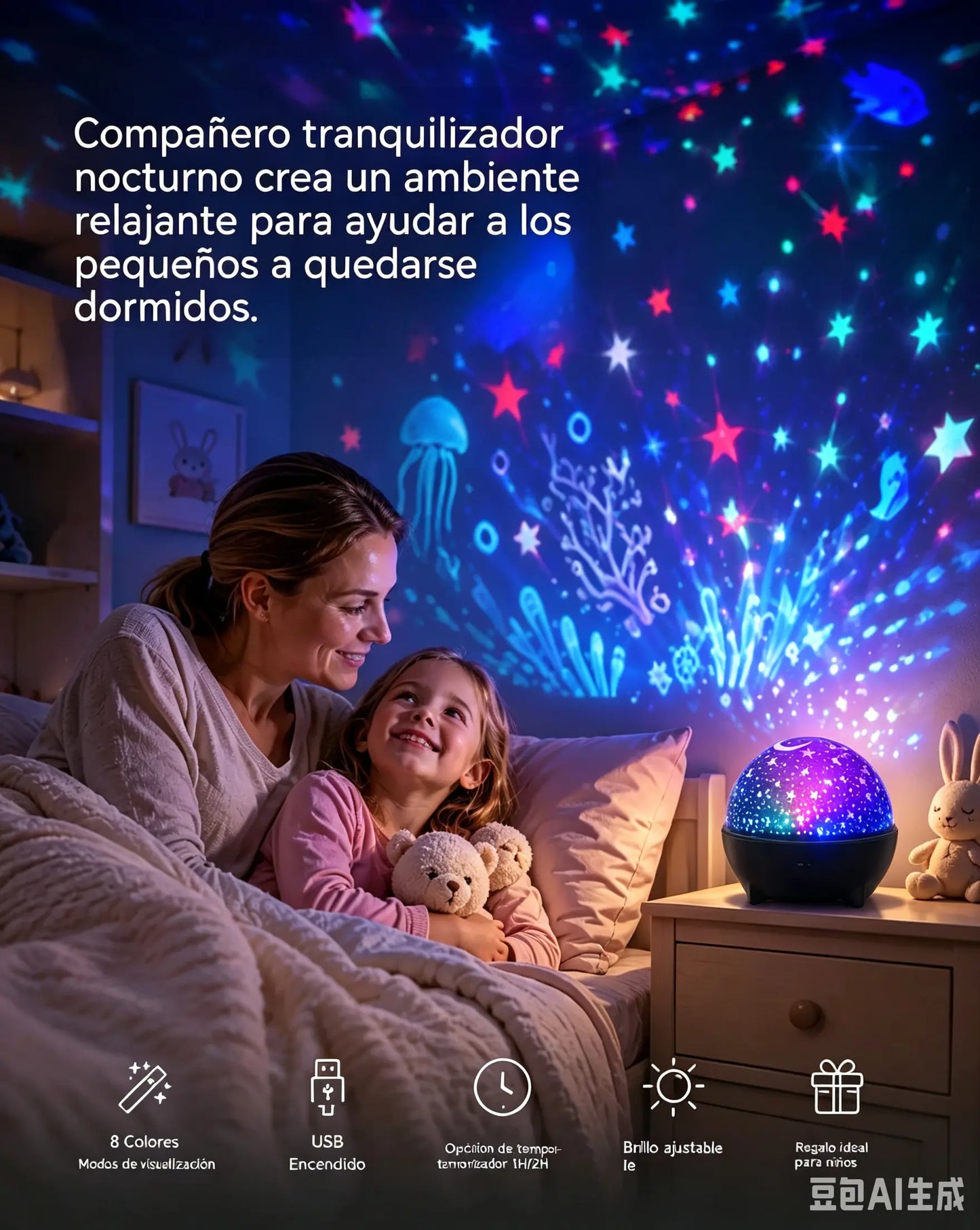 🔥 50% de descuento en productos seleccionados 🎉 Proyector de estrellas giratorio 2 en 1