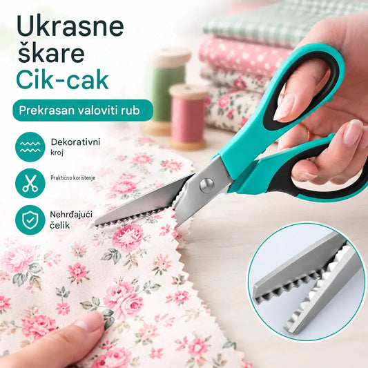 ✂️ Profesionalne nazubljene škare - Oštre nazubljene škare za tkaninu