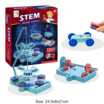 📢📢40% POPUSTA!! ⏰ Komplet za eksperimente s magnetima 12 u 1 – Edukativna igračka – Savladajte magnetsku znanost, izgradite vlak Maglev i prkosite gravitaciji! ✨