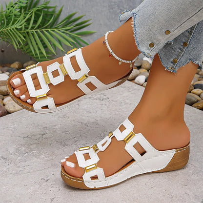 👡【Udobne i jednostavne za hodanje】Retro sandale na platformu (ortopedska peta)