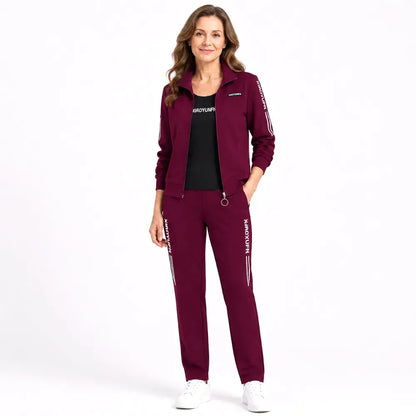 🌸 Elegancija i apsolutna udobnost! Elegantna trenirka od 3 dijela za žene (jakna s patentnim zatvaračem + majica + hlače / Veličine: M-6XL)! ✨
