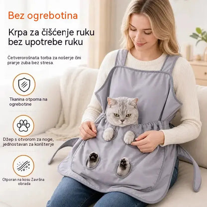 🐕1 komad, 25 €🐈 Pregača za kućne ljubimce protiv dlačica (s otvorima za noge), savršena za maženje vaše mačke🥻