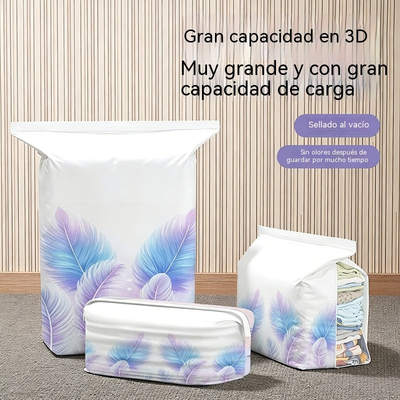 🧳【Juego de 5 piezas】💨 Bolsa de almacenamiento al vacío grande y compresible: no requiere bomba, es a prueba de fugas e ideal para ahorrar espacio en maletas y en casa ✈️