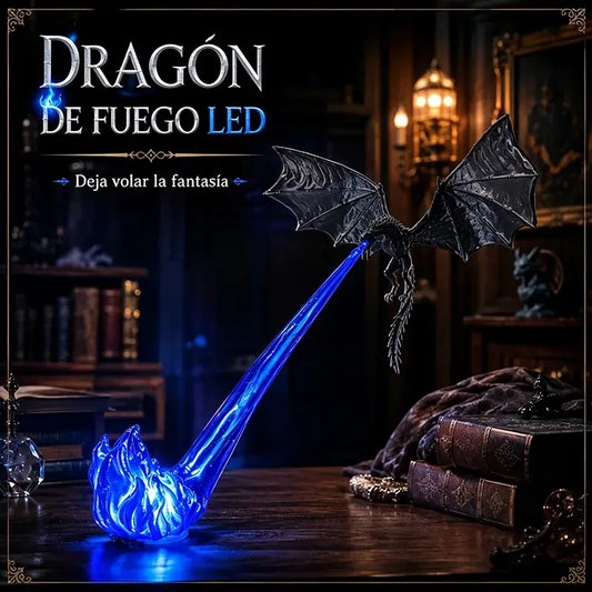 🐉🔥 3D LED lučka zmaja, ki bruha ogenj | Fantazijska svetleča dekoracija knjižne police