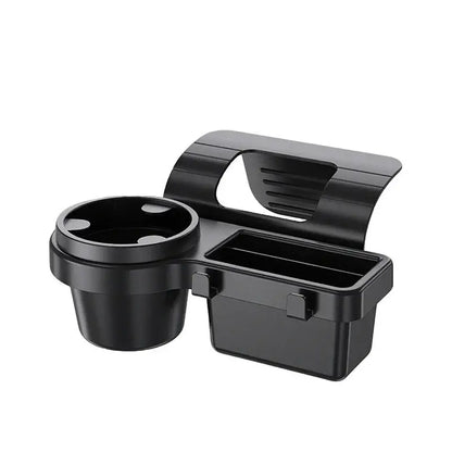 Organizador de almacenamiento 4 en 1 para ventana de coche, con bandeja para teléfono y portavasos.