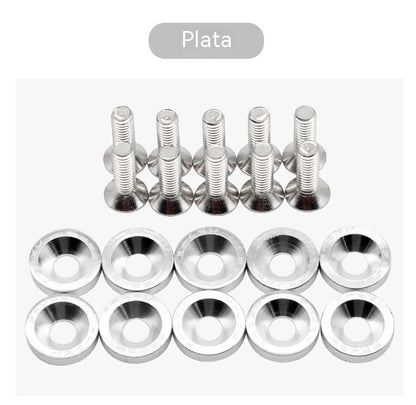 🔥 Kit de arandelas M6 de colores para modificación de vehículos