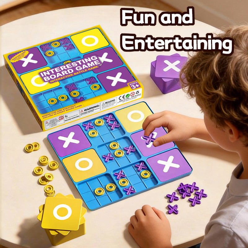 👶👶Juego de cuadrícula de tres en raya (3x3): juguete educativo para el aprendizaje temprano y el desarrollo del pensamiento lógico.