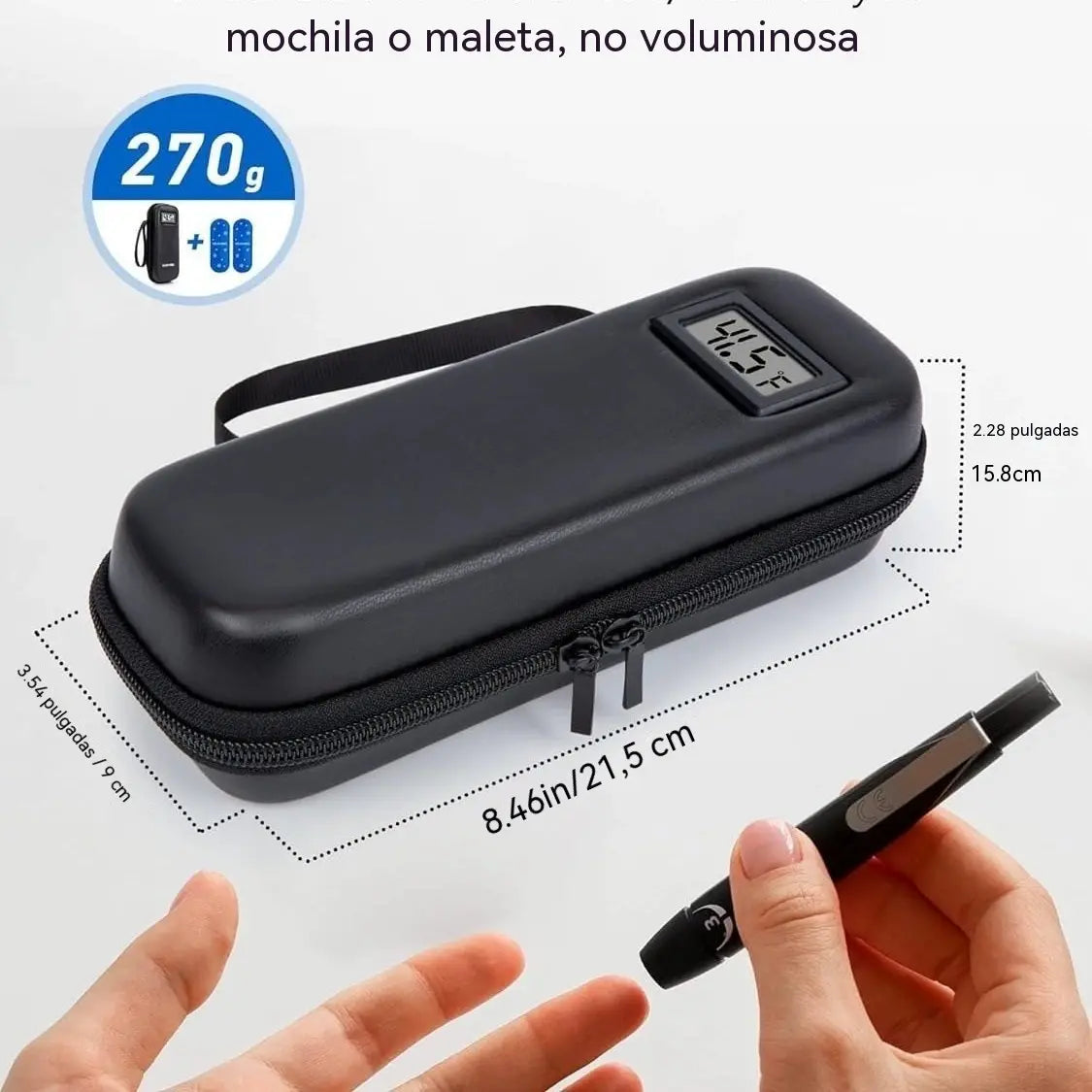 Estuche de viaje para enfriar insulina con pantalla de temperatura