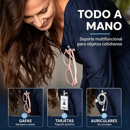 5 piezas 27€ 🧷🧲 Clip magnético para sujetar gafas, colgador universal para gafas de lectura, gafas con filtro de luz azul y gafas de sol. ¡No más gafas perdidas!