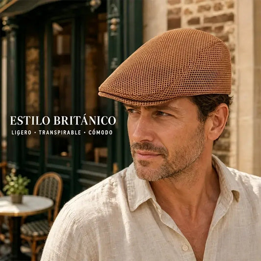 💨【2 piezas 28€】Gorra plana de malla transpirable para hombre, tipo boina de pico de pato, talla 56-58 cm.