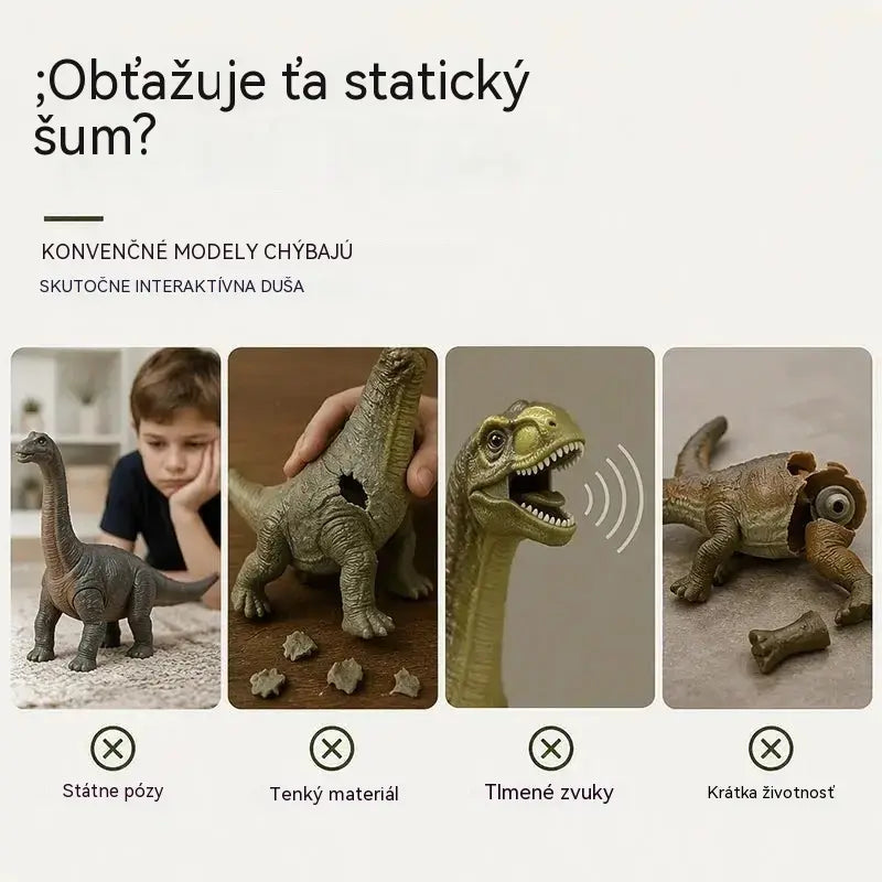 🦕 Elektrický chodiaci brachiosaurus: Hračka s dinosaurom, ktorá kombinuje akciu, zvukové efekty a oči s LED podsvietením.