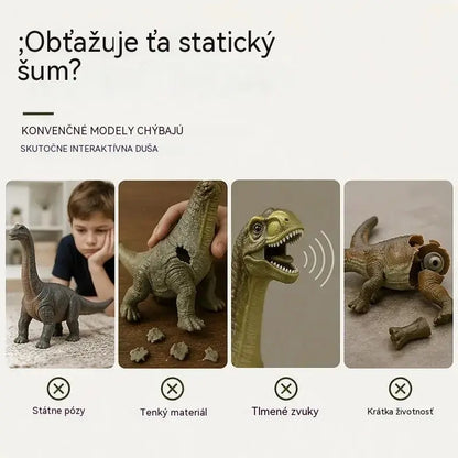 🦕 Elektrický chodiaci brachiosaurus: Hračka s dinosaurom, ktorá kombinuje akciu, zvukové efekty a oči s LED podsvietením.