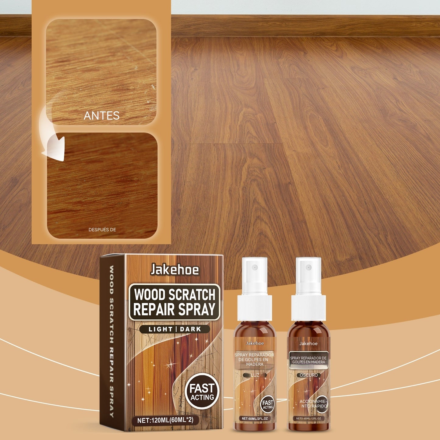 🌟Compra 1 y llévate 1 gratis🌳 Limpiador y abrillantador para suelos de madera