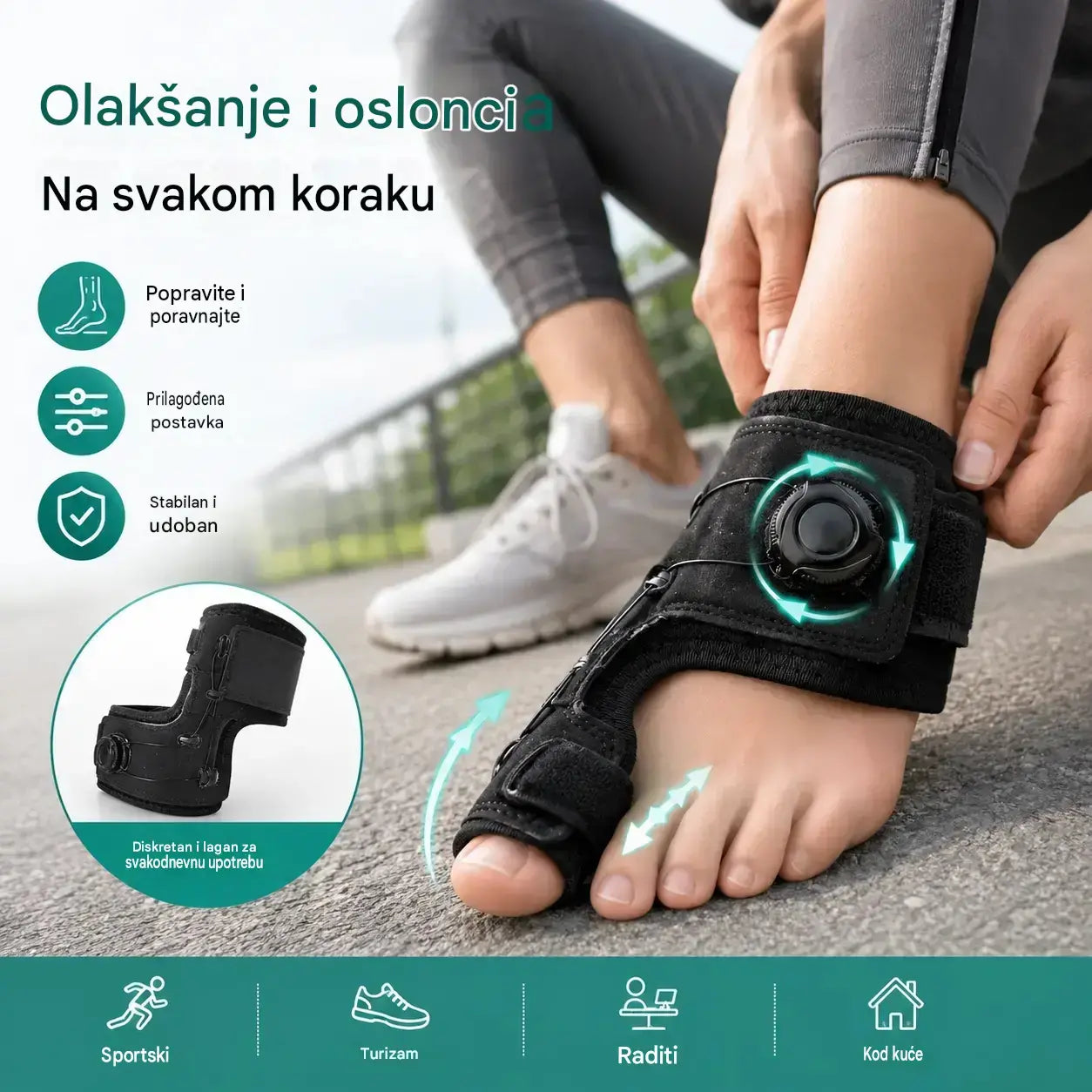 【akiranje od 2 komada】Profesionalni korektori za prste s podesivim gumbima za fiksiranje i odvajanje prstiju, ublažavajući bol. Univerzalna veličina.