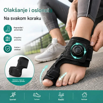 【akiranje od 2 komada】Profesionalni korektori za prste s podesivim gumbima za fiksiranje i odvajanje prstiju, ublažavajući bol. Univerzalna veličina.