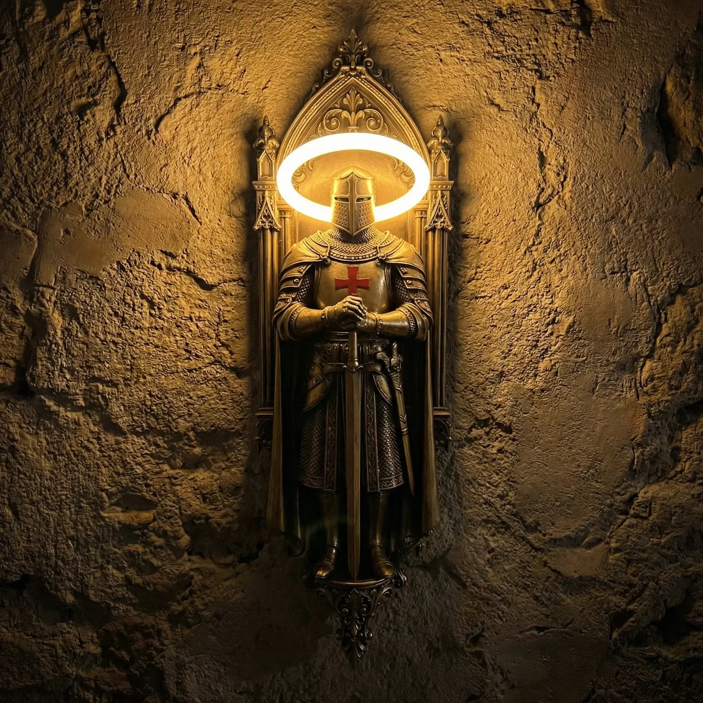 🛡️ Zidna lampa za viteza srednjovjekovnog dvorca, ugodna zidna lampa s toplim svjetlom⚔️✨