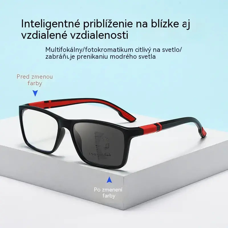Nové štýlové multifokálne športové okuliare na čítanie: Protišmykové, fotochromatické, okuliare s dvojitým použitím (na blízko aj do diaľky) pre seniorov