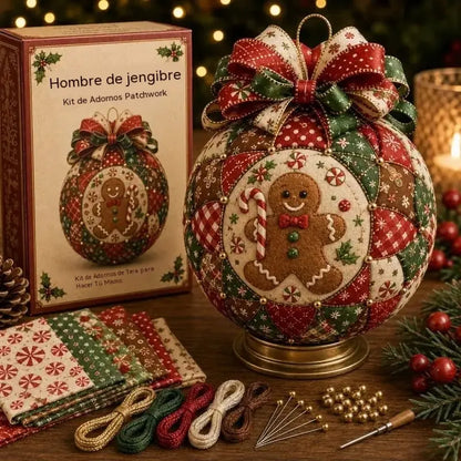🎄🎄Adorno navideño de patchwork, kit de manualidades para hacer tú mismo