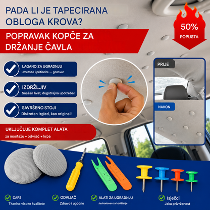 30 komada【30% POPUSTA】🔥Krov automobila otpada. Pričvrstite potpornu bazu čavlima. Izmijenite i obnovite unutrašnjost automobila bez rastavljanja.