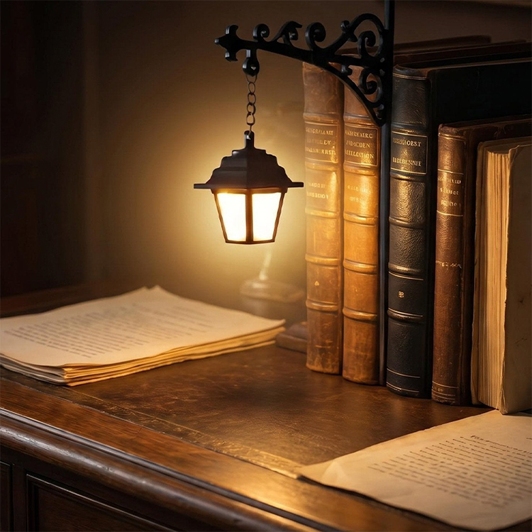 🎁🎁Mini luz de lectura estilo farola antigua