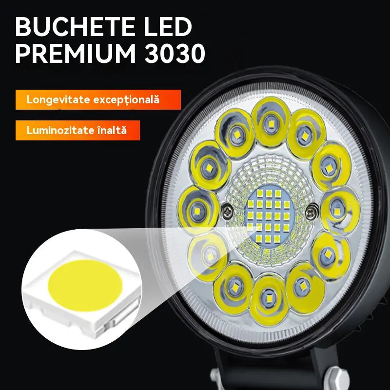 🔥【Compre 1 y obtenga 1 gratis-🎁2 piezas por 29 euros】Faros LED redondos de 99 W para coches modificados, faros auxiliares para vehículos todoterreno