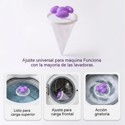 🌀6 piezas 25€✨ Filtro Flotante para Lavadora – Atrapa Pelusas, Cabellos y Pelos de Mascota en Cada Lavado 🧺