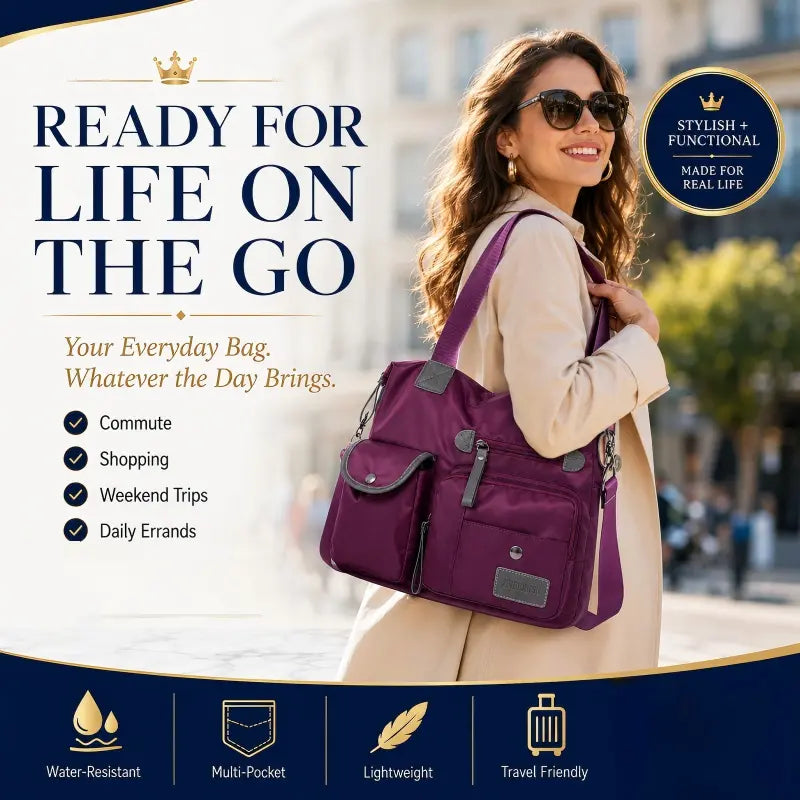 Bolso tote impermeable de gran capacidad para mujer