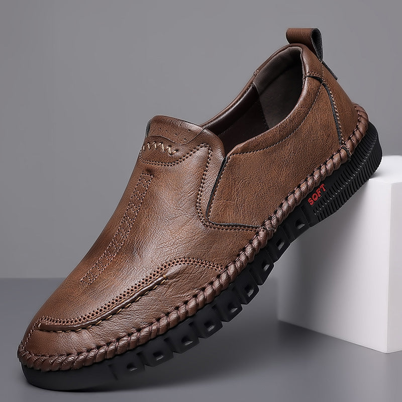 👞【39-44】2026 Muške ležerne tenisice, izrađene od prave kože, s mekim potplatom, neklizajuće, prozračne