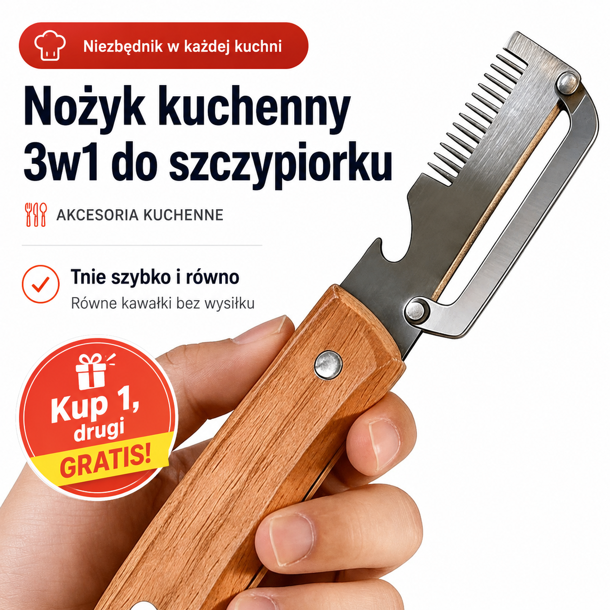 🔥【Kup 1, otrzymaj 1 gratis】🔥2 sztuki 89 zł 🧅🧅 3w1 Obieraczka, która robi wszystko! Szybciej, łatwiej, bez wysiłku!