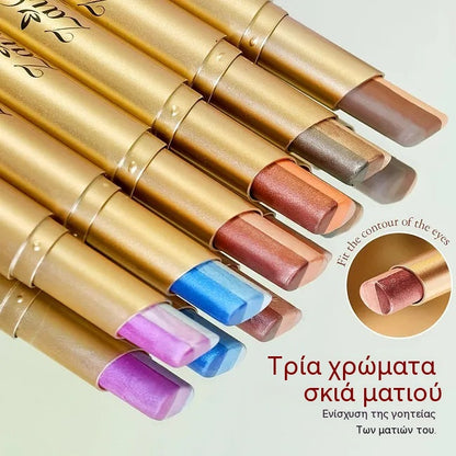 🏳️‍🌈👁️Farebná tyčinka na očné tiene - Hladká textúra pre očarujúci očný make-up