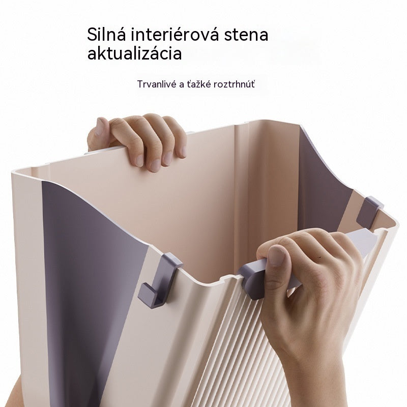 😎🚪Skladací závesný odpadkový kôš do kuchyne, závesný odpadkový kôš na dvere domácej skrinky