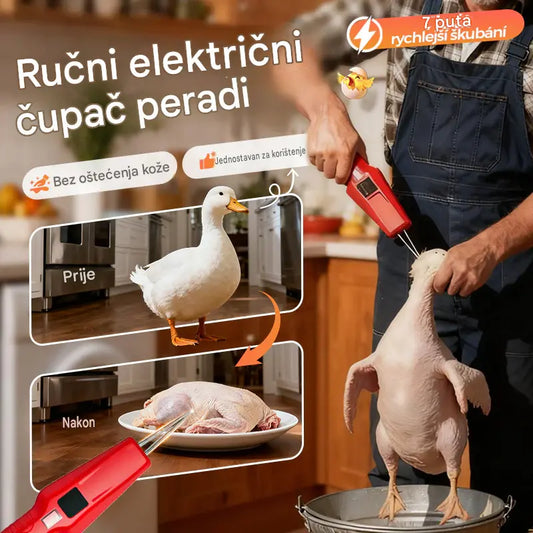 🐓🦆 prijenosni električni parni aparat, pogodan za piletinu, patku, kokoši i domaće životinje (punjenje putem USB-a)