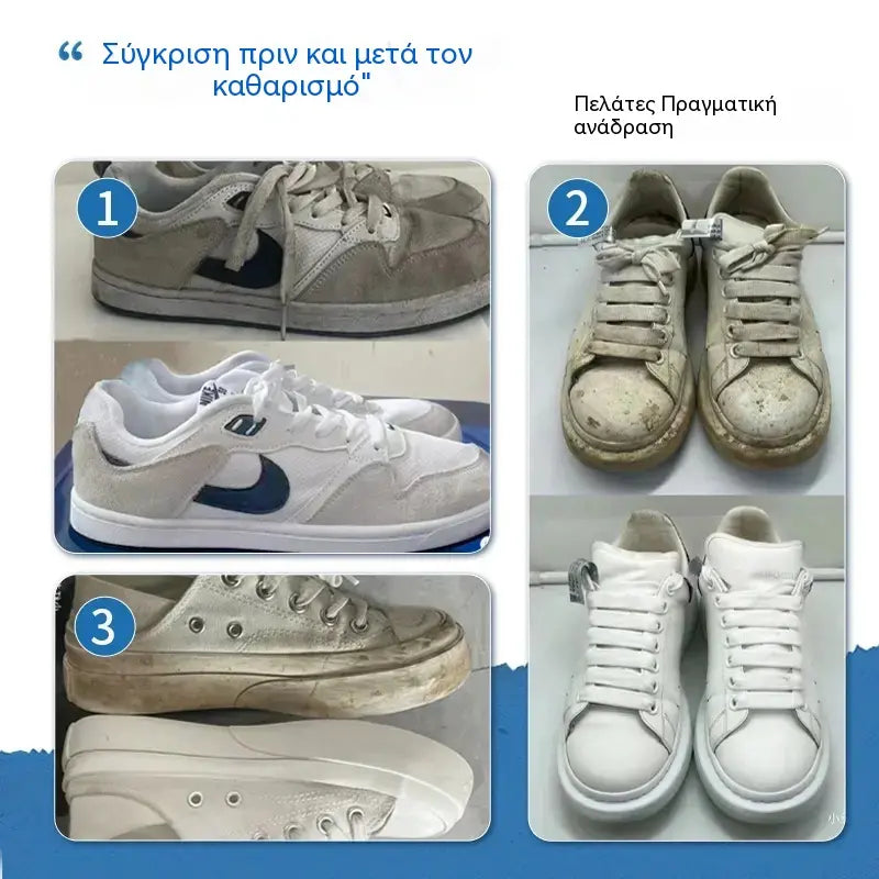 🔥🎁Bezvodý čistiaci krém na biele topánky s hubkou