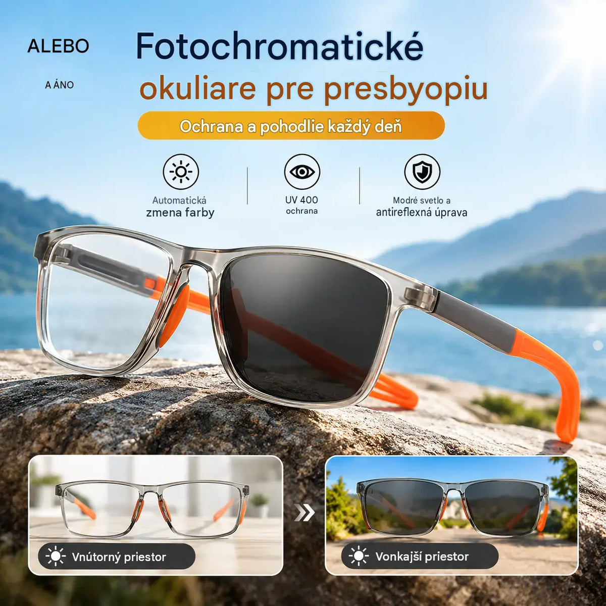 🕶️Fotochromatické, ultraľahké okuliare na čítanie s vysokým rozlíšením, špeciálne navrhnuté pre starších ľudí.