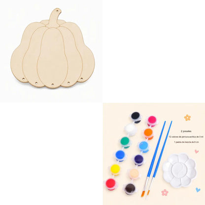 🎃 ¡A mitad de precio! 🪵 Kit de manualidades de calabazas de madera: campanillas de viento de Halloween para hacer tú mismo ✨
