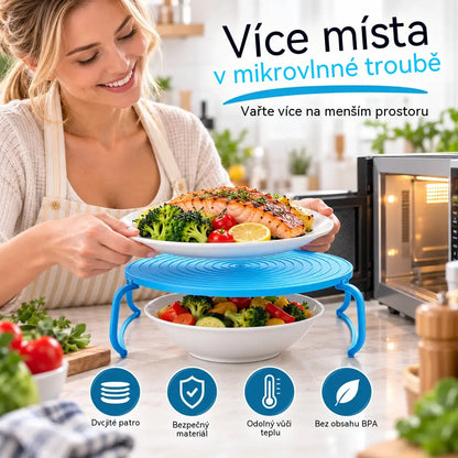 ⏳🔥Vremenski ograničena ponuda s popustom od pola cijene! ⏰Kupite jedan, dobijte jedan gratis! 🏠Dvoslojna rešetka za mikrovalnu pećnicu: Ušteda prostora i praktična🍳✨